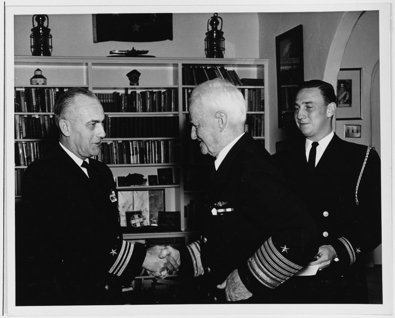 Nimitz Presenting Navy Commendation Medal