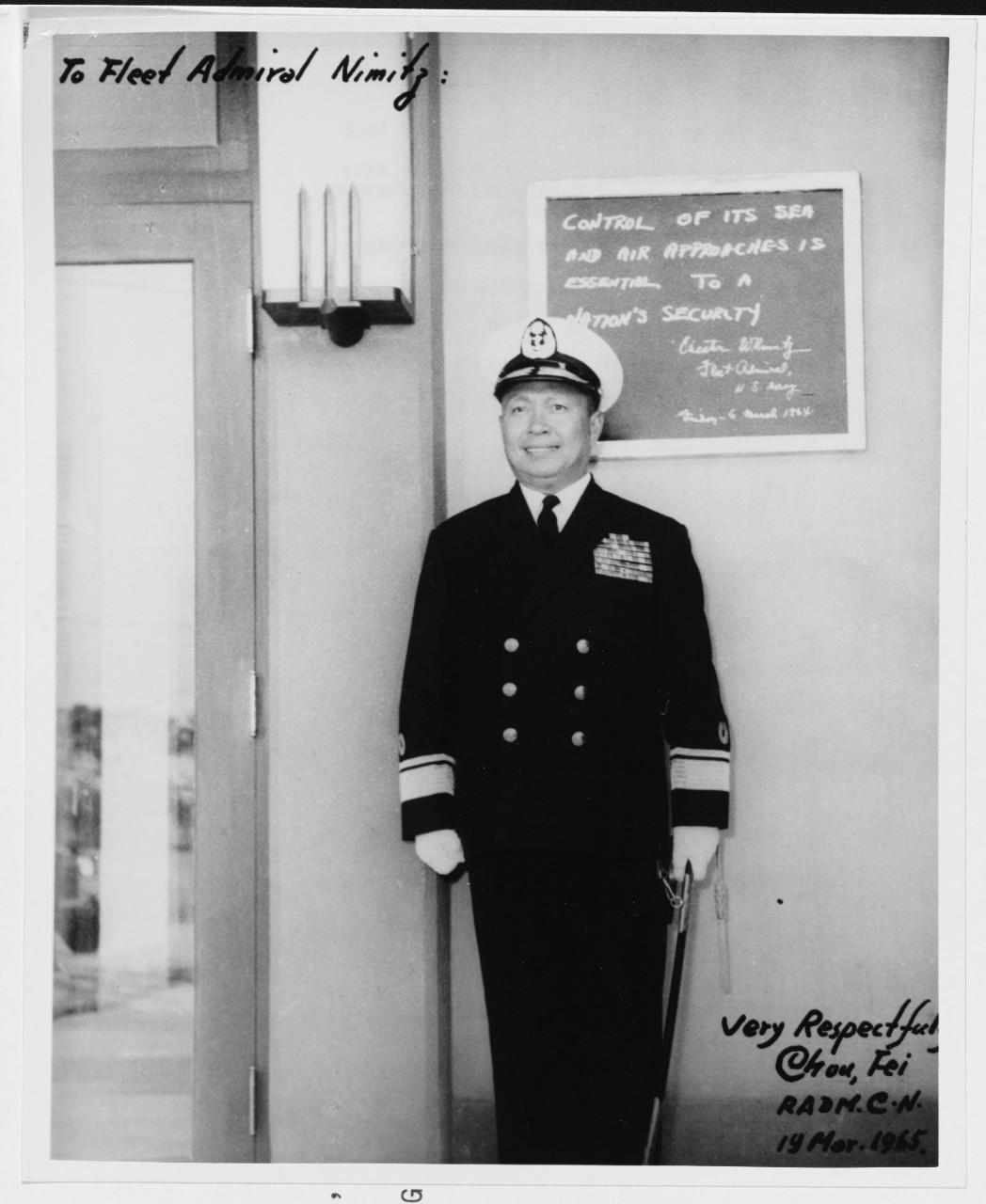 Rear Admiral Chou Fei, Chinese Navy