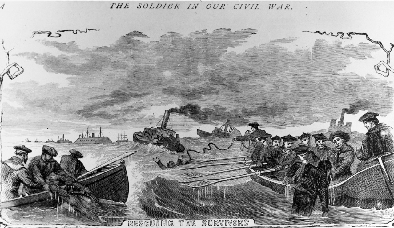 Photo #: NH 58707  Loss of USS Weehawken, 6 December 1863