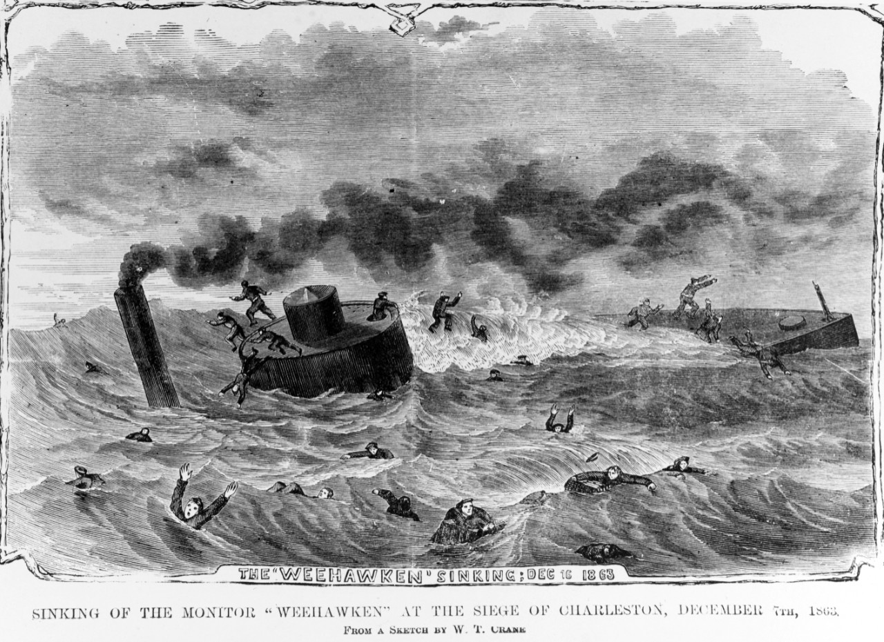 Photo #: NH 58709  Loss of USS Weehawken, 6 December 1863