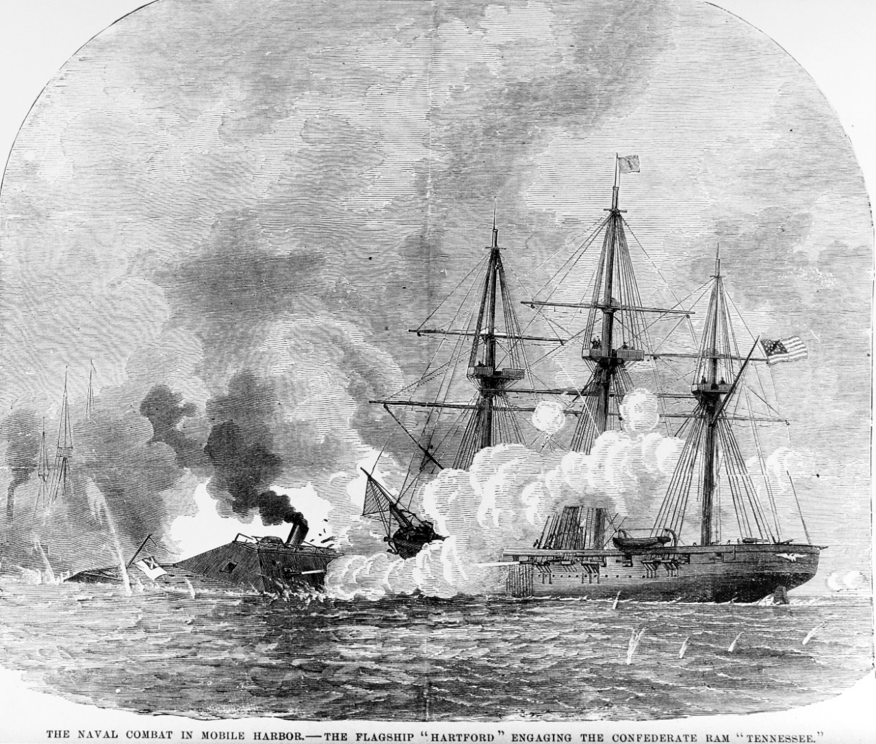 Photo #: NH 59148  Battle of Mobile Bay, 5 August 1864