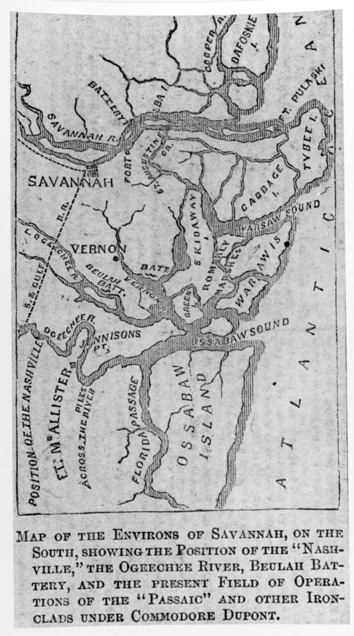Photo #: NH 59278  &quot;Map of the Environs of Savannah, on the South ...&quot;