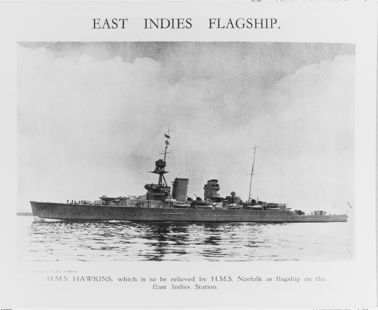 HMS HAWINS (BRITISH CRUISER, 1917)