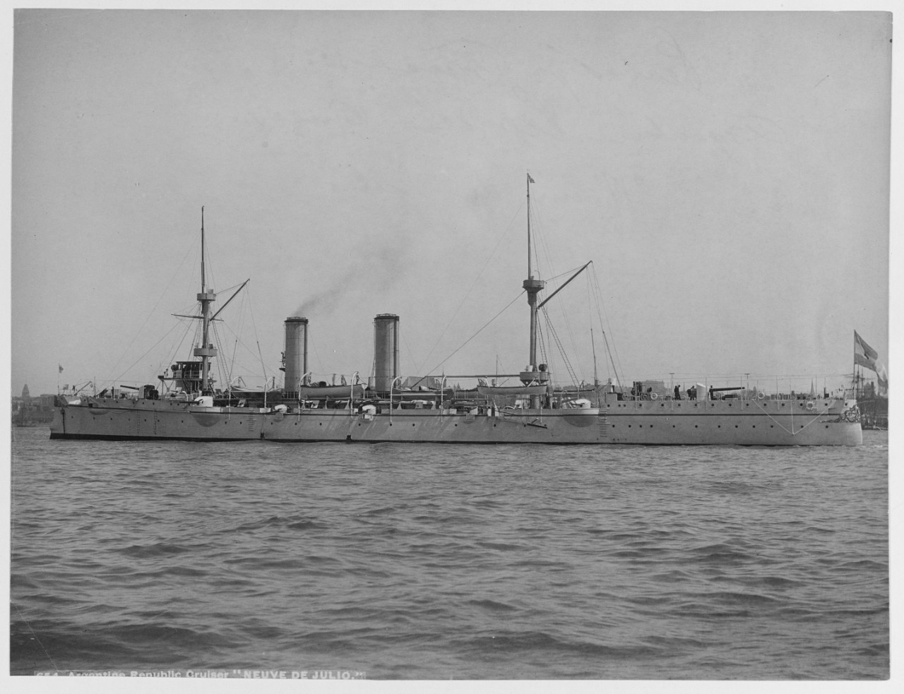 NUEVE DE JULIO, Argentine cruiser, 1892