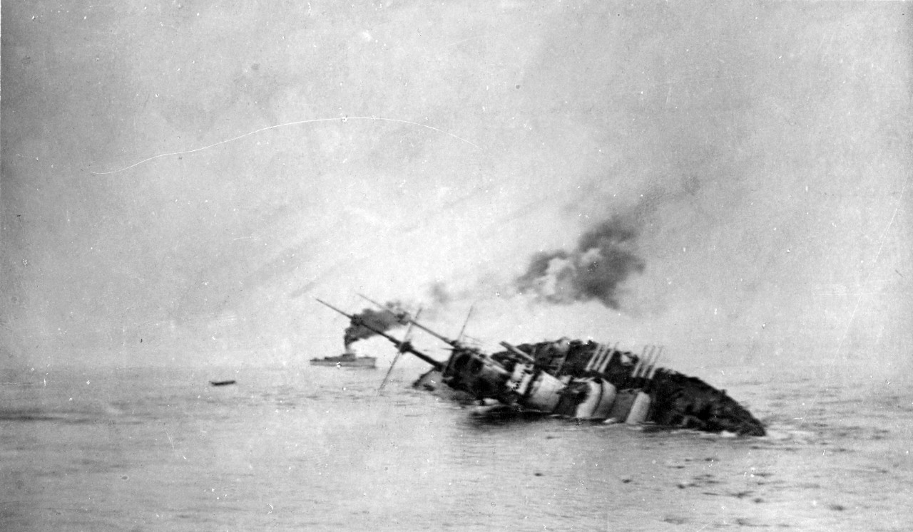 Austro-Hungarian battleship SZENT ISTVAN, Capsizes and sinks on 10 June 1918