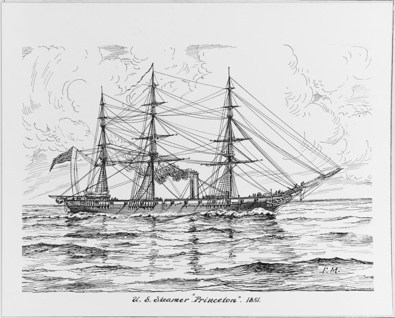 Photo #: NH 60694  USS Princeton (1852-1866)