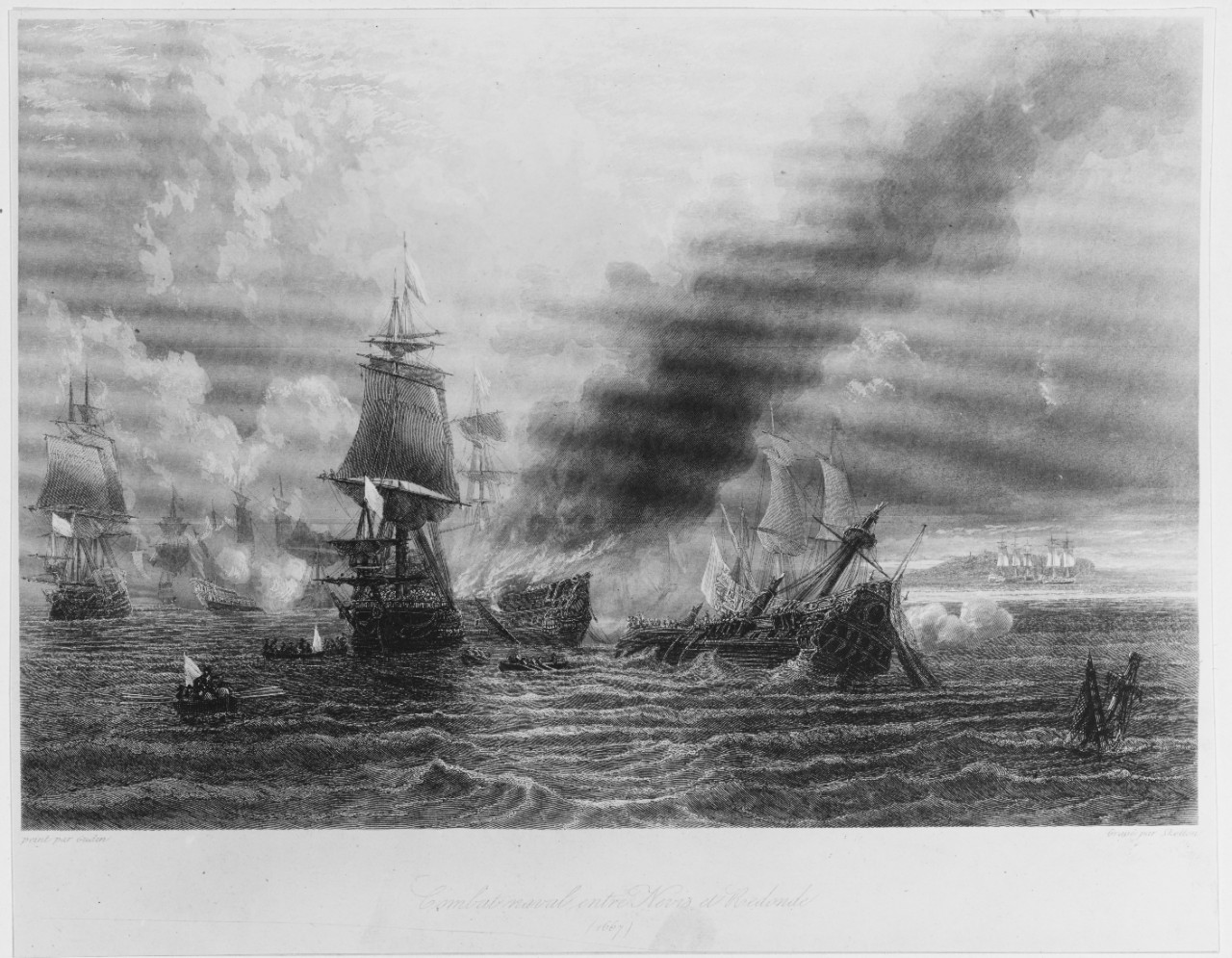 "Naval Battle between NEVIS and REDONDE, 1667"
