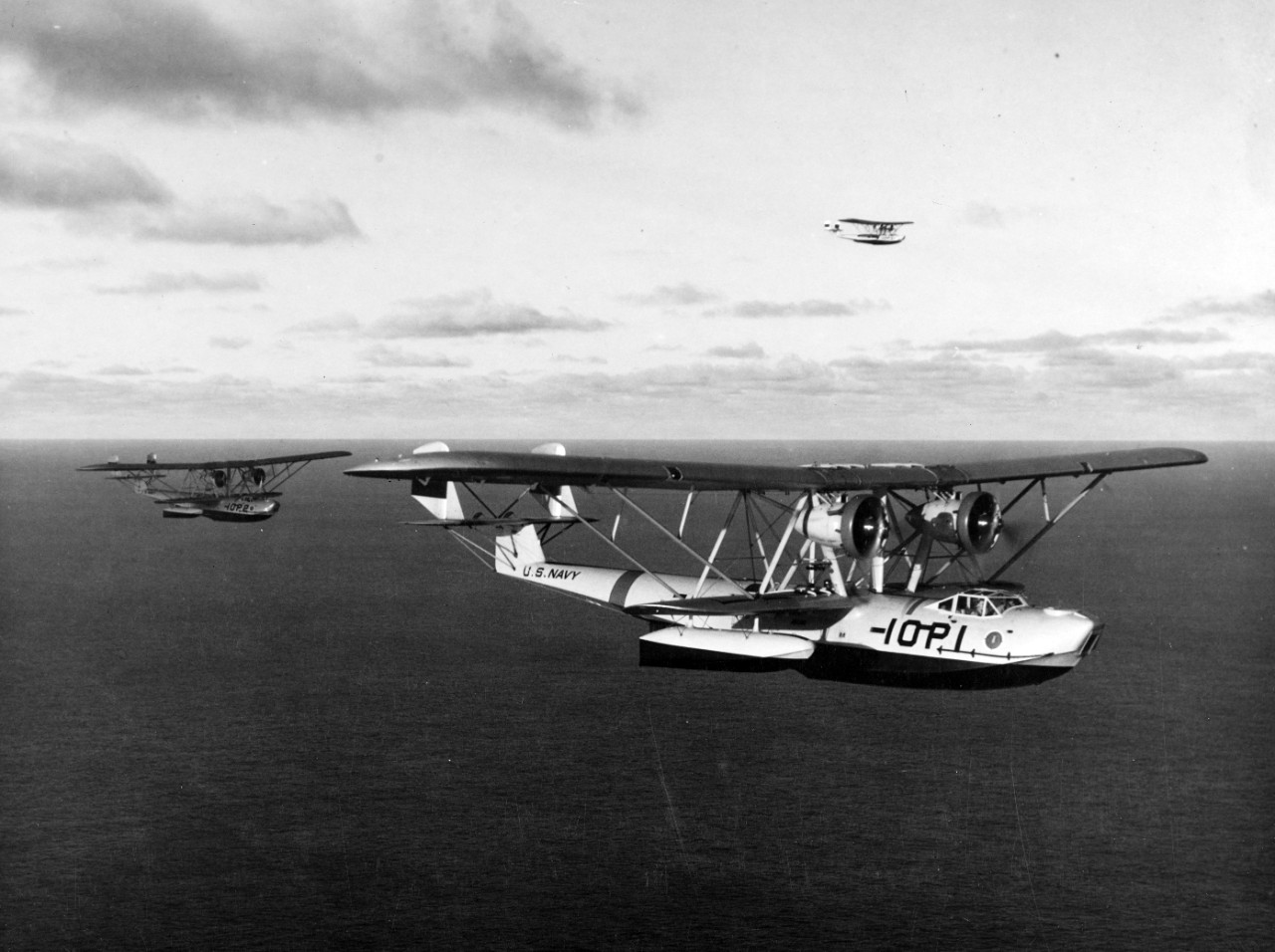 P2Y-1 of Squadron VP-10 in formation over Pearl Harbor