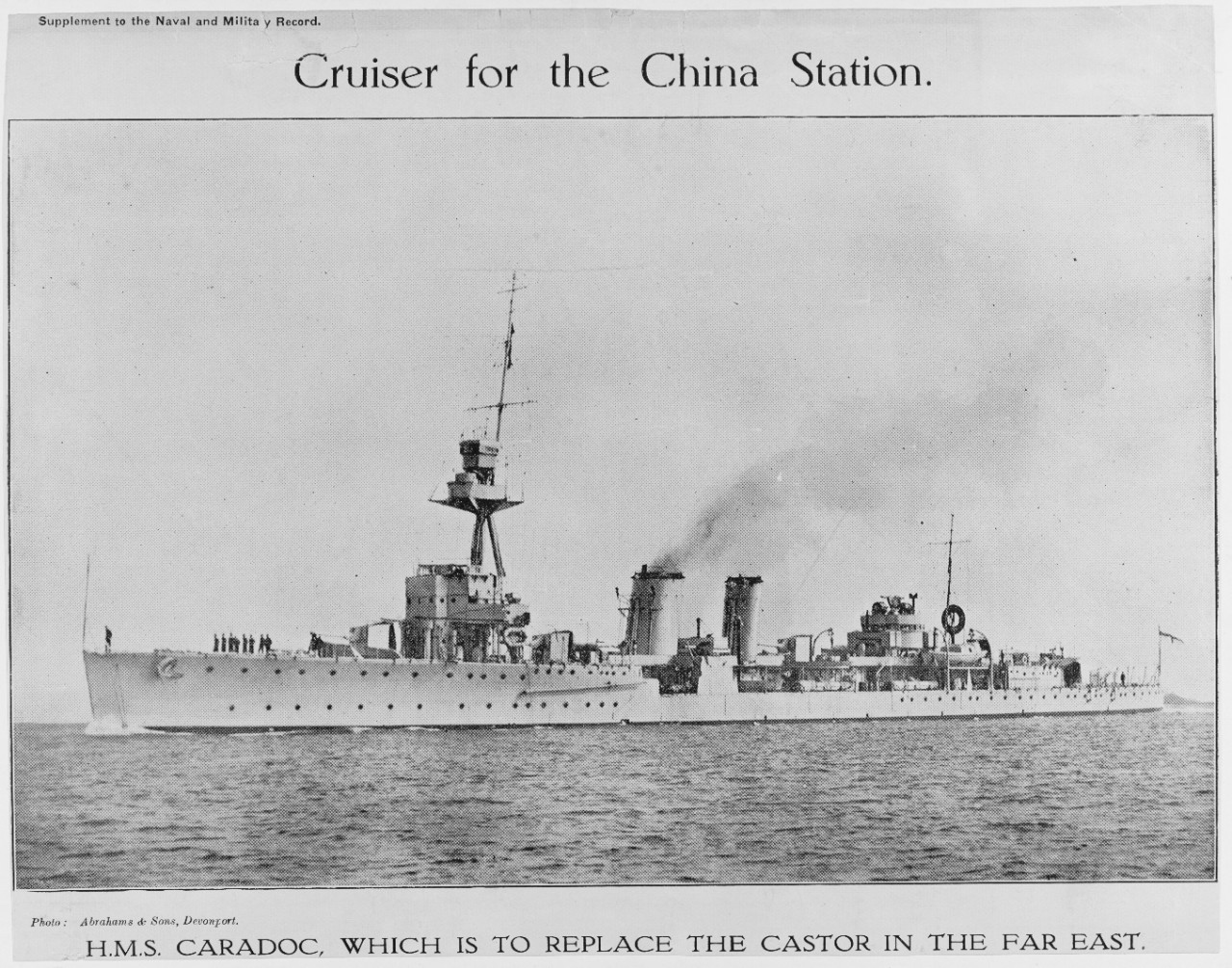 HMS CARADOC (British Cruiser, 1916)
