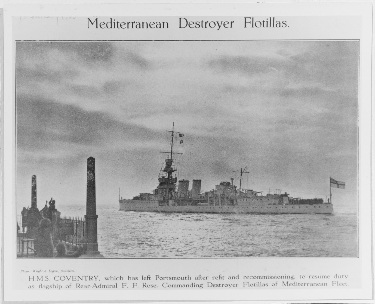 HMS COVENTRY (British Cruiser, 1917)