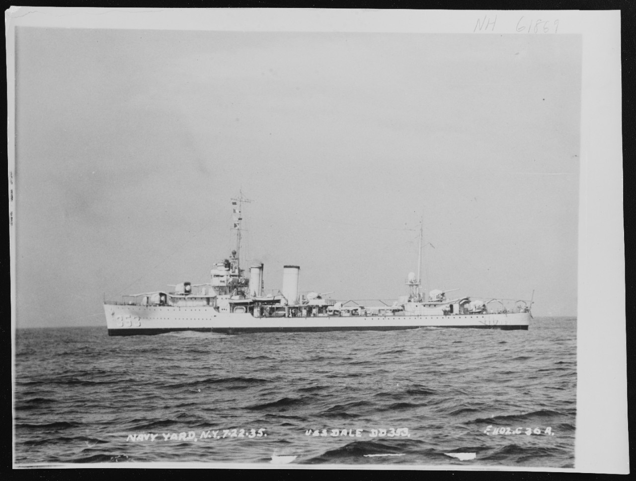 Photo #: NH 61869  USS Dale (DD-353)