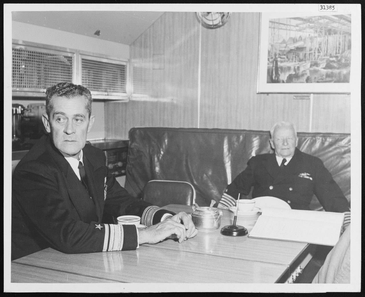 Fleet Admiral C.W. Nimitz, USN, On Board USS NAUTILUS (SSN-571), 24 June 1957