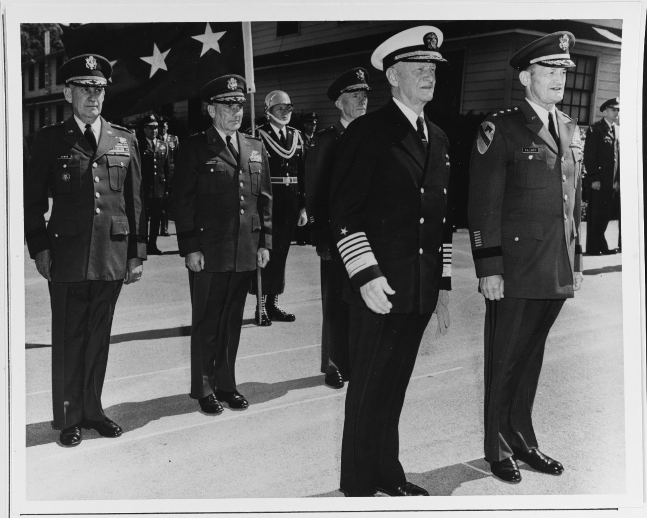 Fleet Admiral Chester W. Nimitz, USN and Lieutenant General Charles D. Palmer, Commanding General Sixth US Army