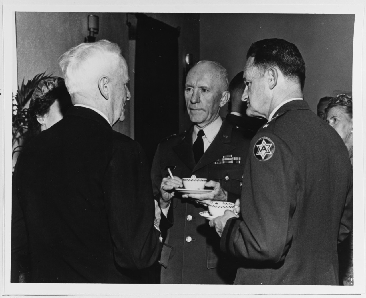 Fleet Admiral Nimitz Talks with Officers at Presidio