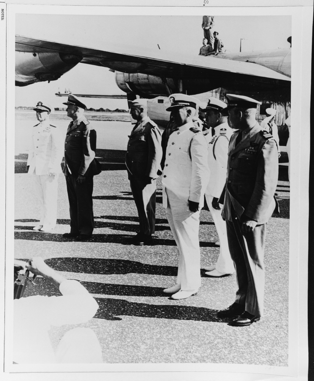 Fleet Admiral Chester W. Nimitz, CNO, Lands at Naval Air Station, Corpus Christi, Texas