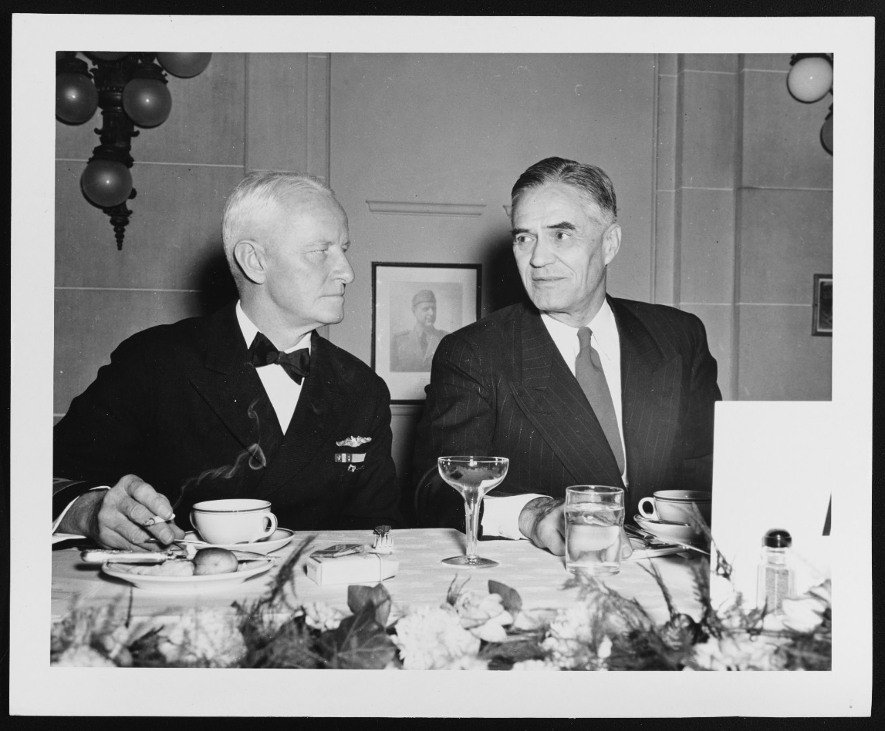 Fleet Admiral Chester W. Nimitz Chats with Ralph A. Bard, Chairman