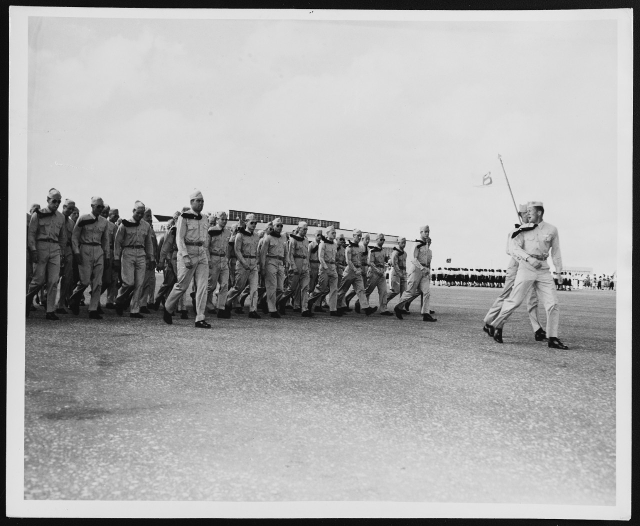 A Cadet Battalion Passes in Review at "Nimitz Day"