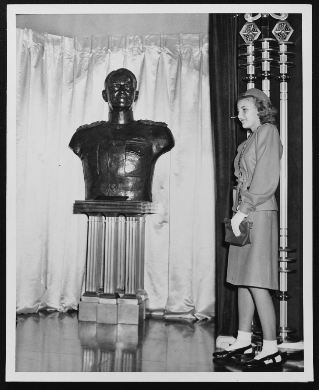 Bronze Bust of Fleet Admiral Chester W. Nimitz
