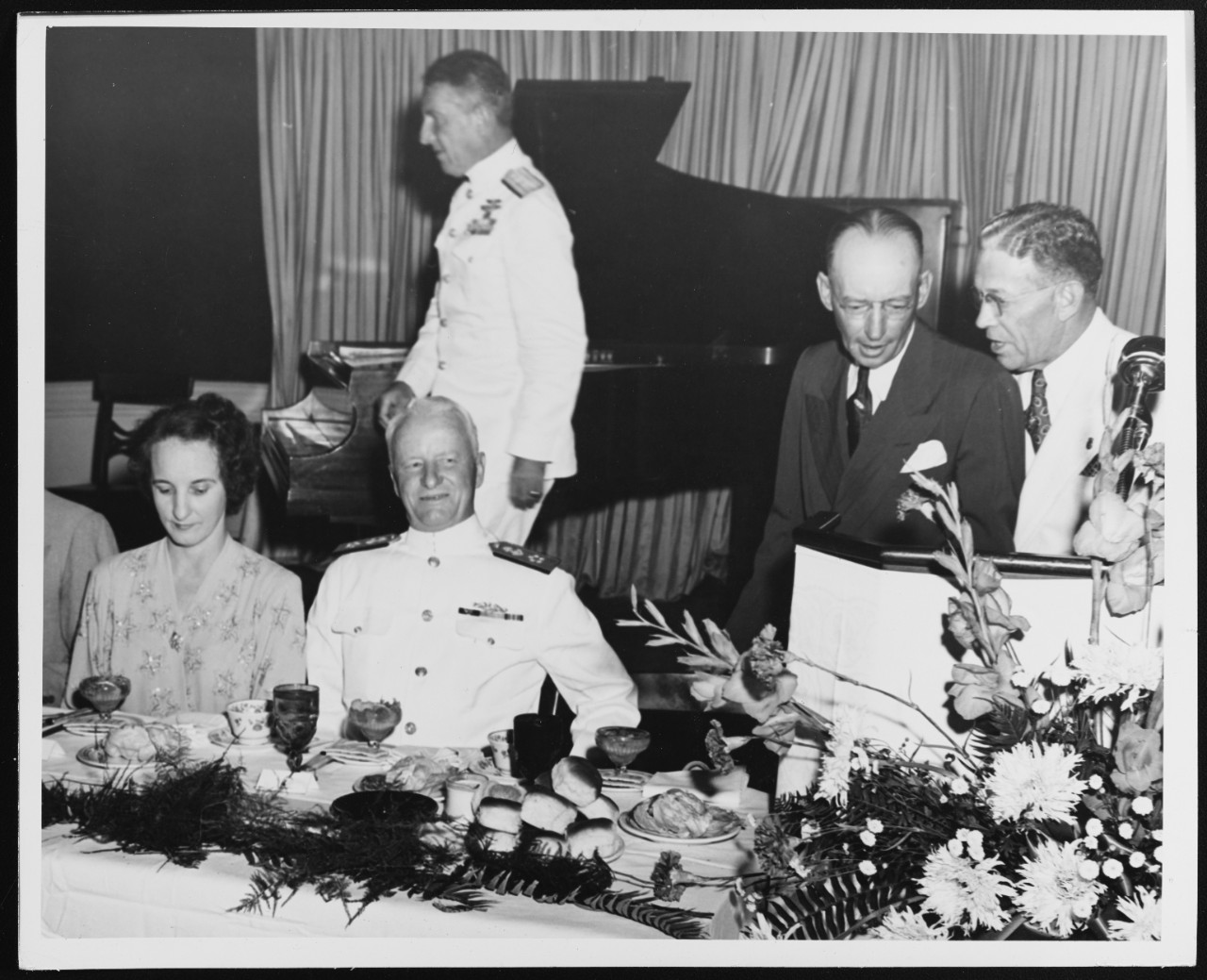 Fleet Admiral Nimitz and Guests at Banquet