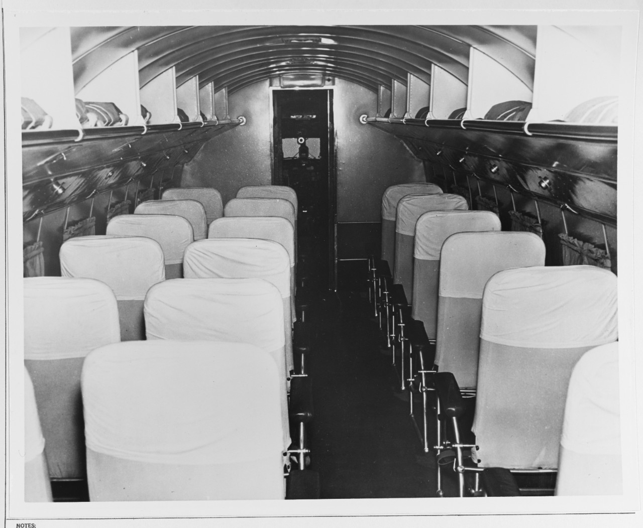 Interior View of C-47 NATS Plane that Flew Fleet Admiral Nimitz