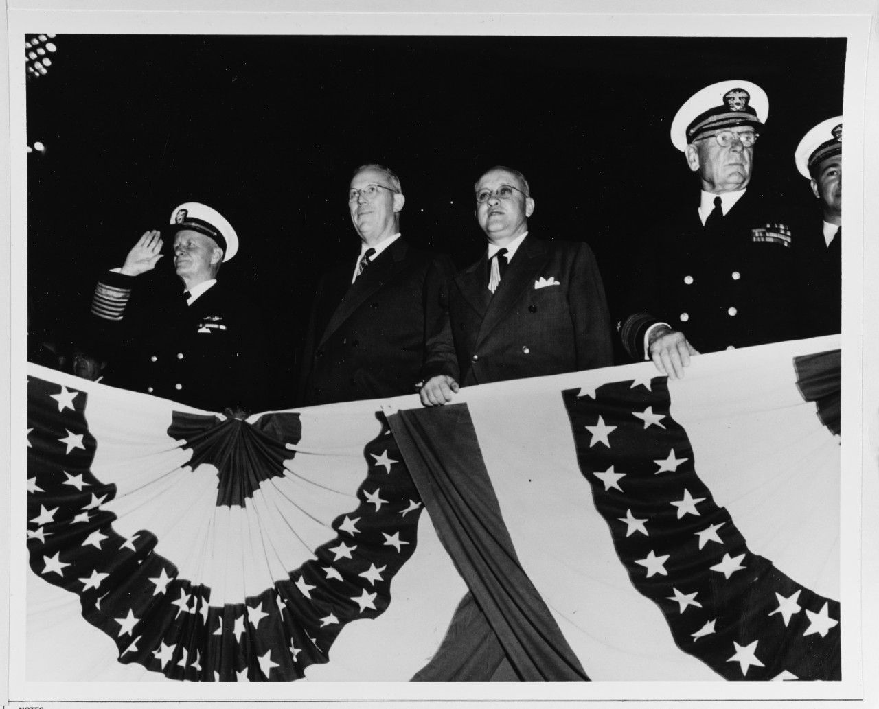 Fleet Admiral Chester W. Nimitz Waves to the Crowd