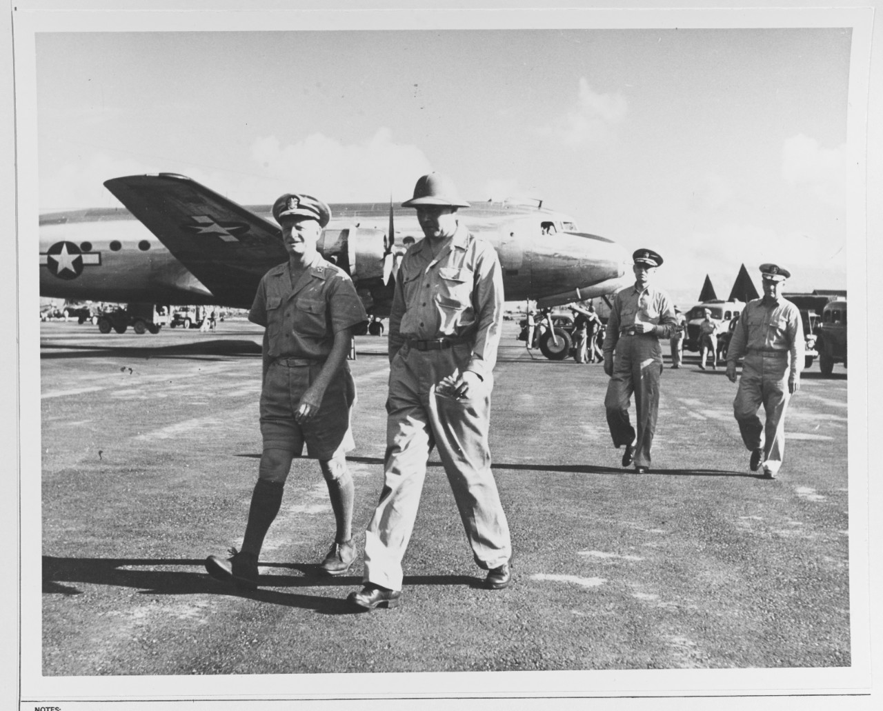 Fleet Admiral Nimitz After Landing at Guam
