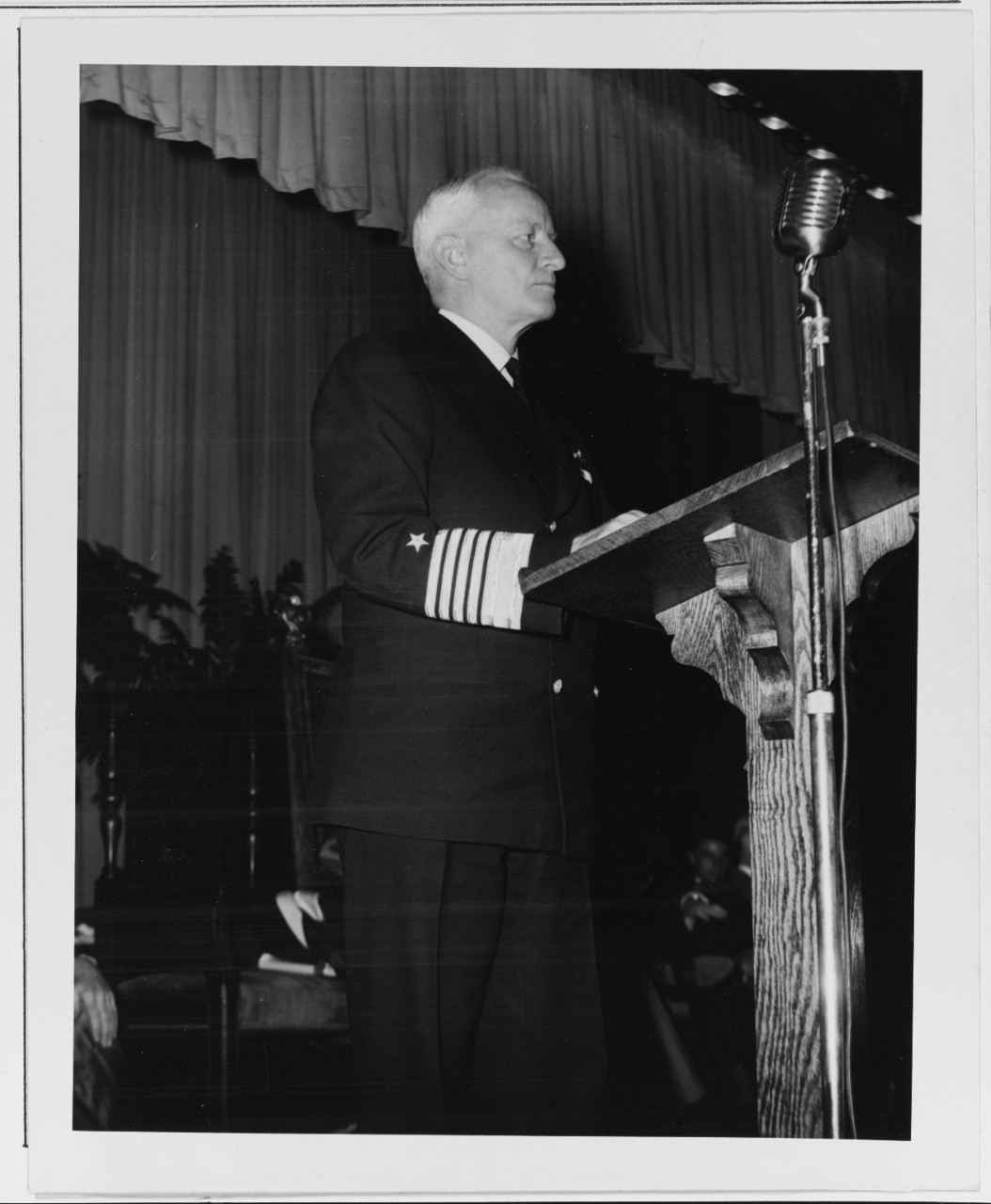 Fleet Admiral Nimitz Gives a Speech at Seaton College