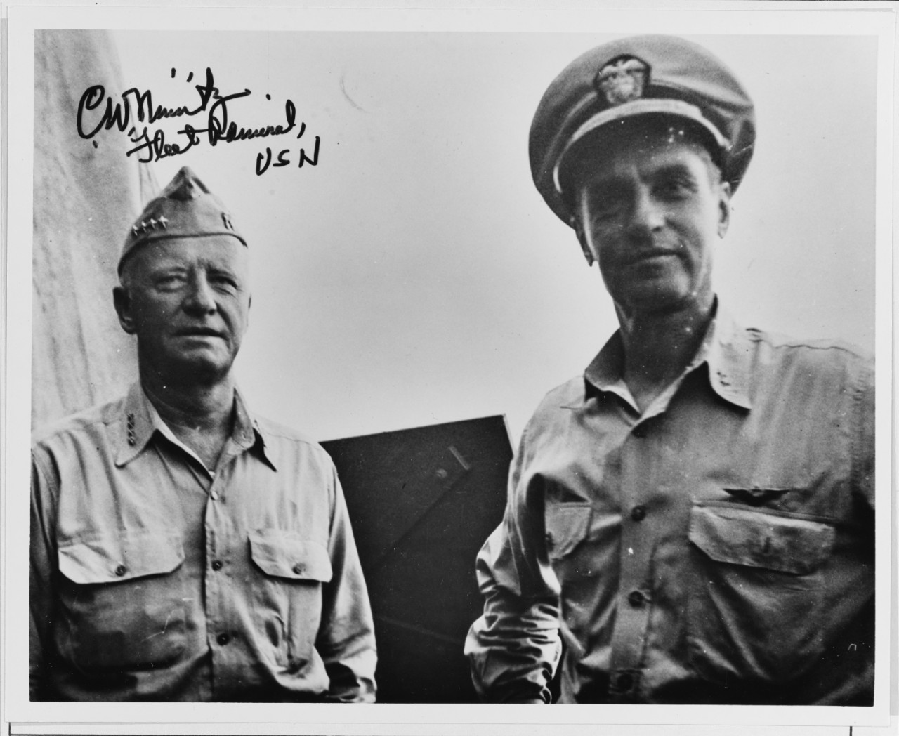 Admiral Nimitz with Rear Admiral Hoover