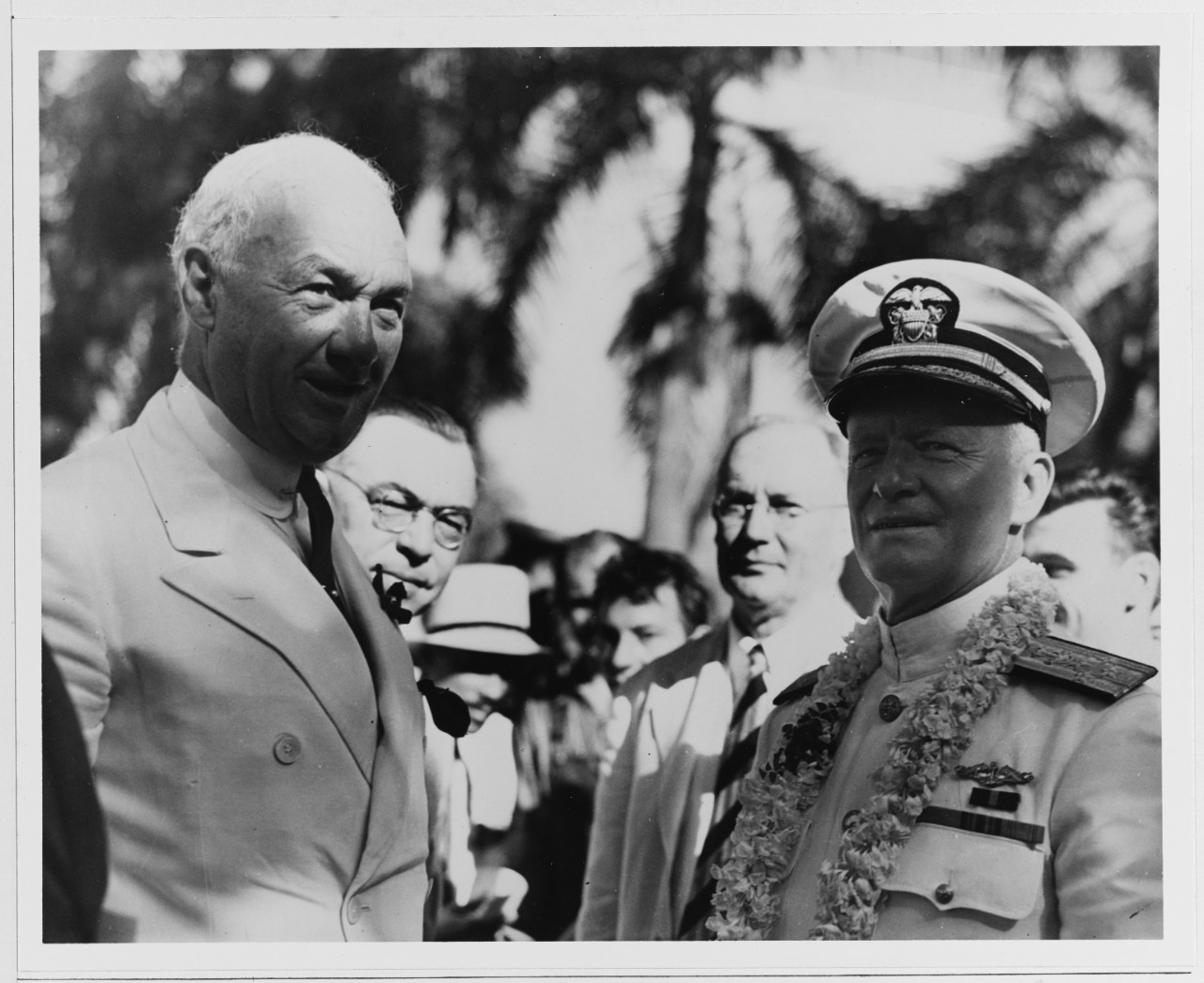 Admiral Nimitz Accepts an Award at Pearl Harbor