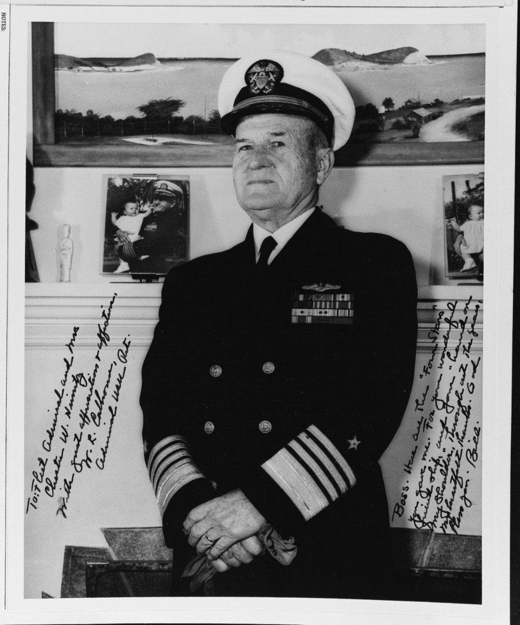 Admiral W.L. Calhoun, USN, Autographed Photo to Fleet Admiral Nimitz