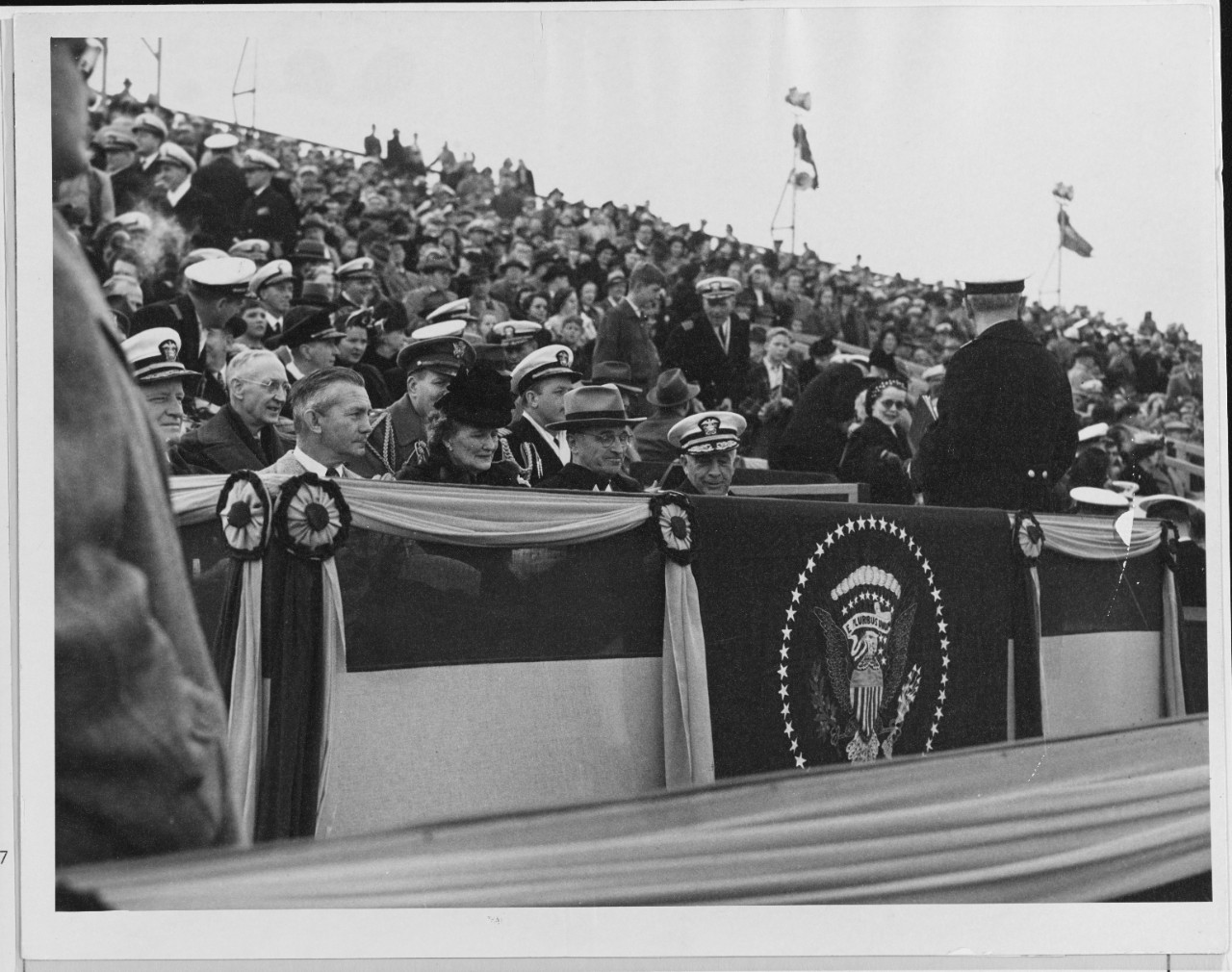 President Truman, Fleet Admiral Nimitz, and Other Officials