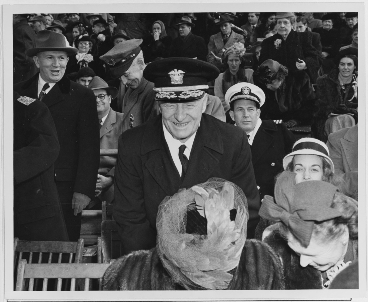 Fleet  Admiral Nimitz Attends the Army-Navy Football Game