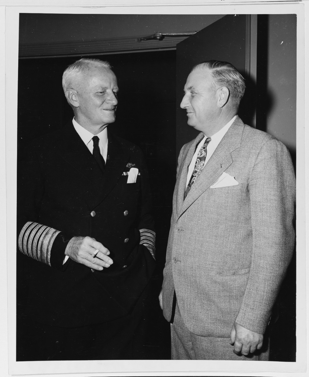 Fleet Admiral Nimitz with State Senator Harris of Texas