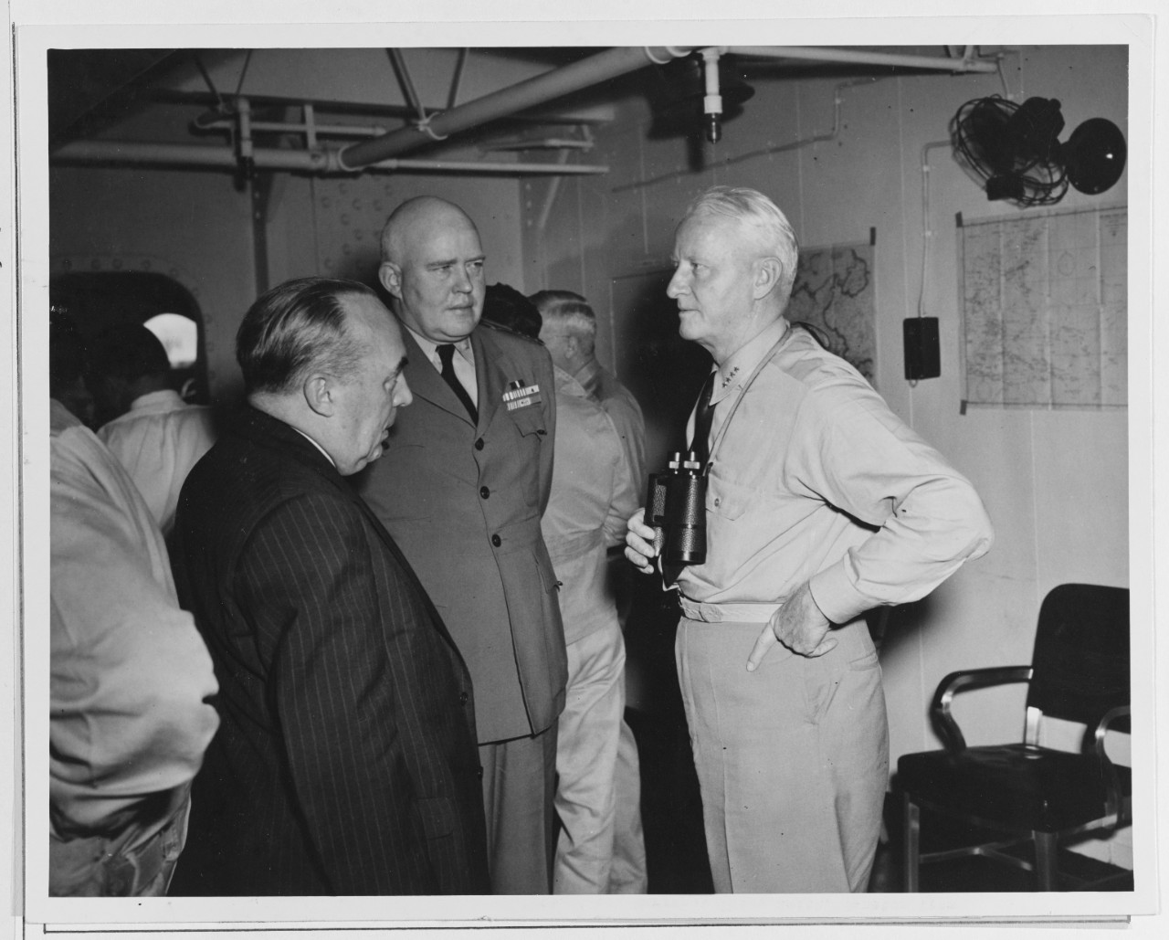Admiral Nimitz with Unidentified Gentlemen
