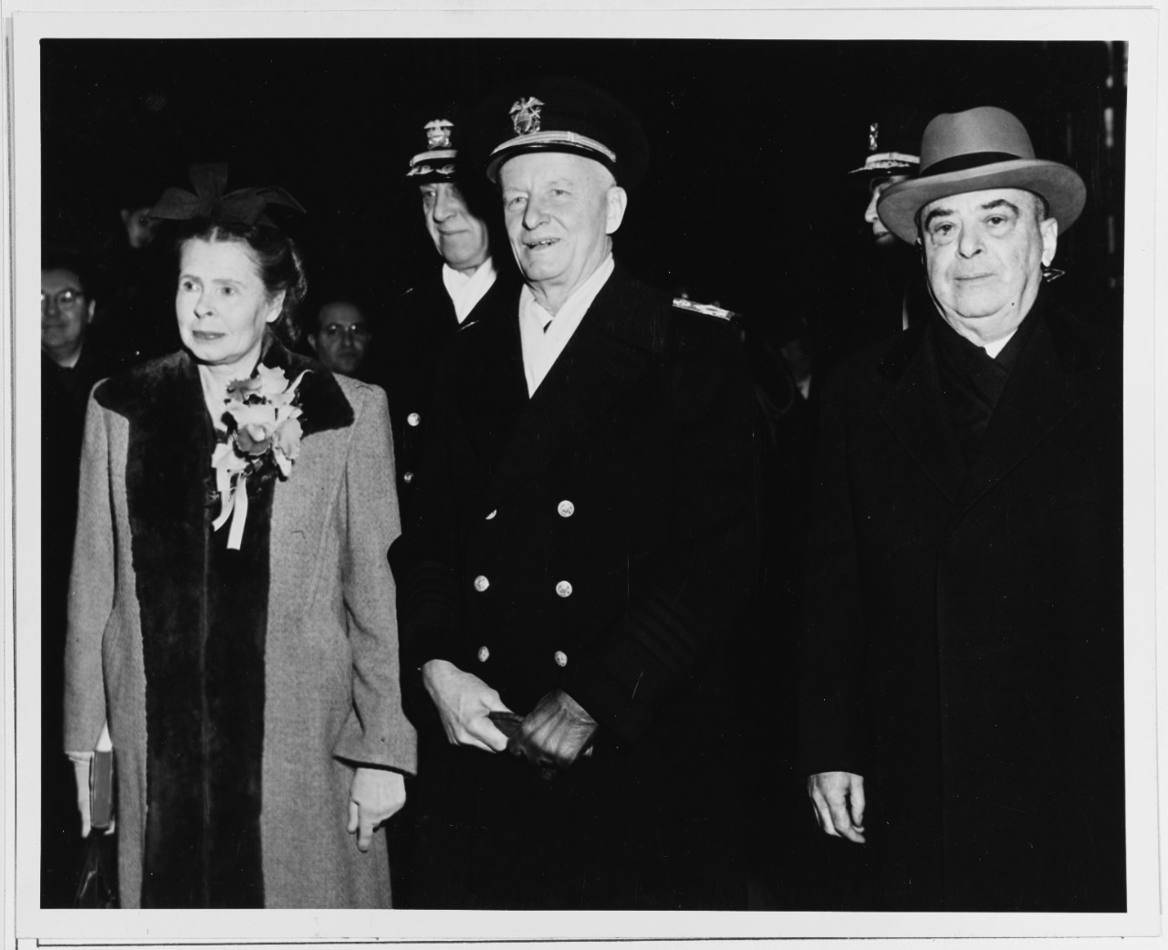 Fleet Admiral and Mrs. Nimitz Arrive in Philadelphia Pennsylvania