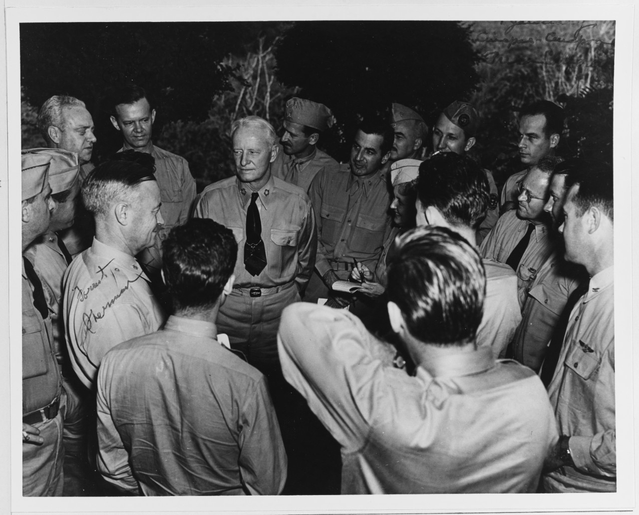 Fleet Admiral Nimitz Holds a Press Conference
