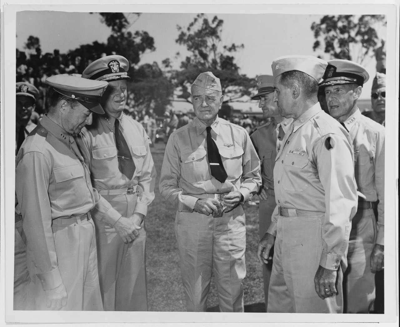Fleet Admiral Nimitz with Subordinate Officers