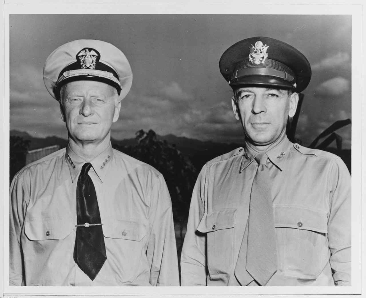 Admiral Nimitz and Major General Sutherland