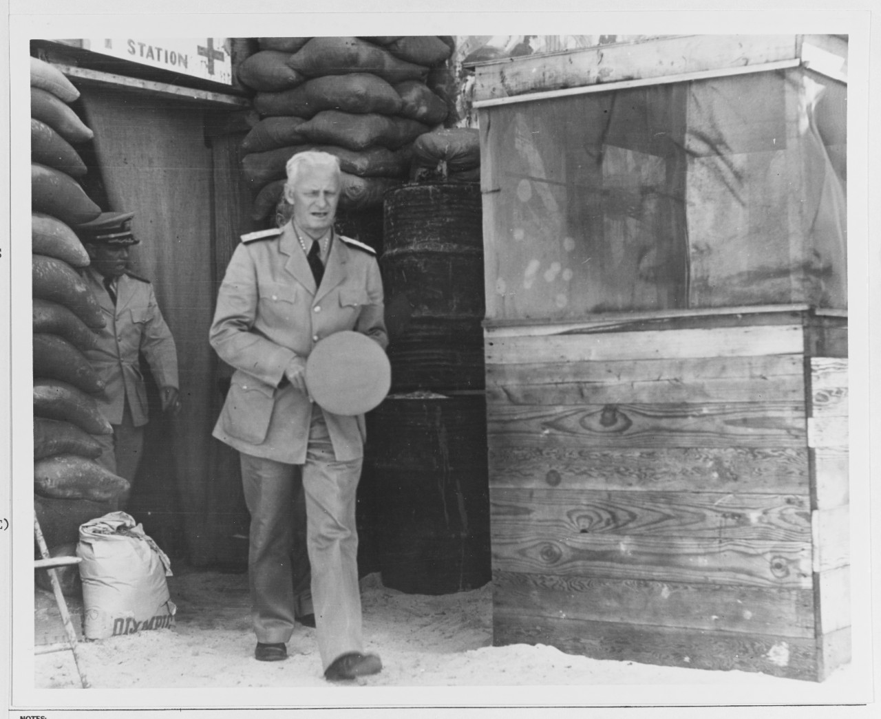 Admiral Nimitz Inspects a Red Cross Station