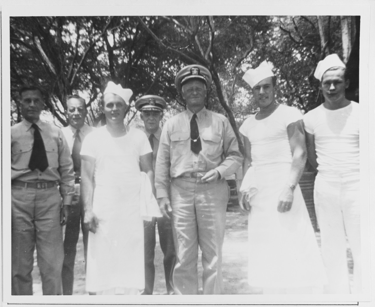 Admiral Nimitz Attends an Enlisted Men's Picnic