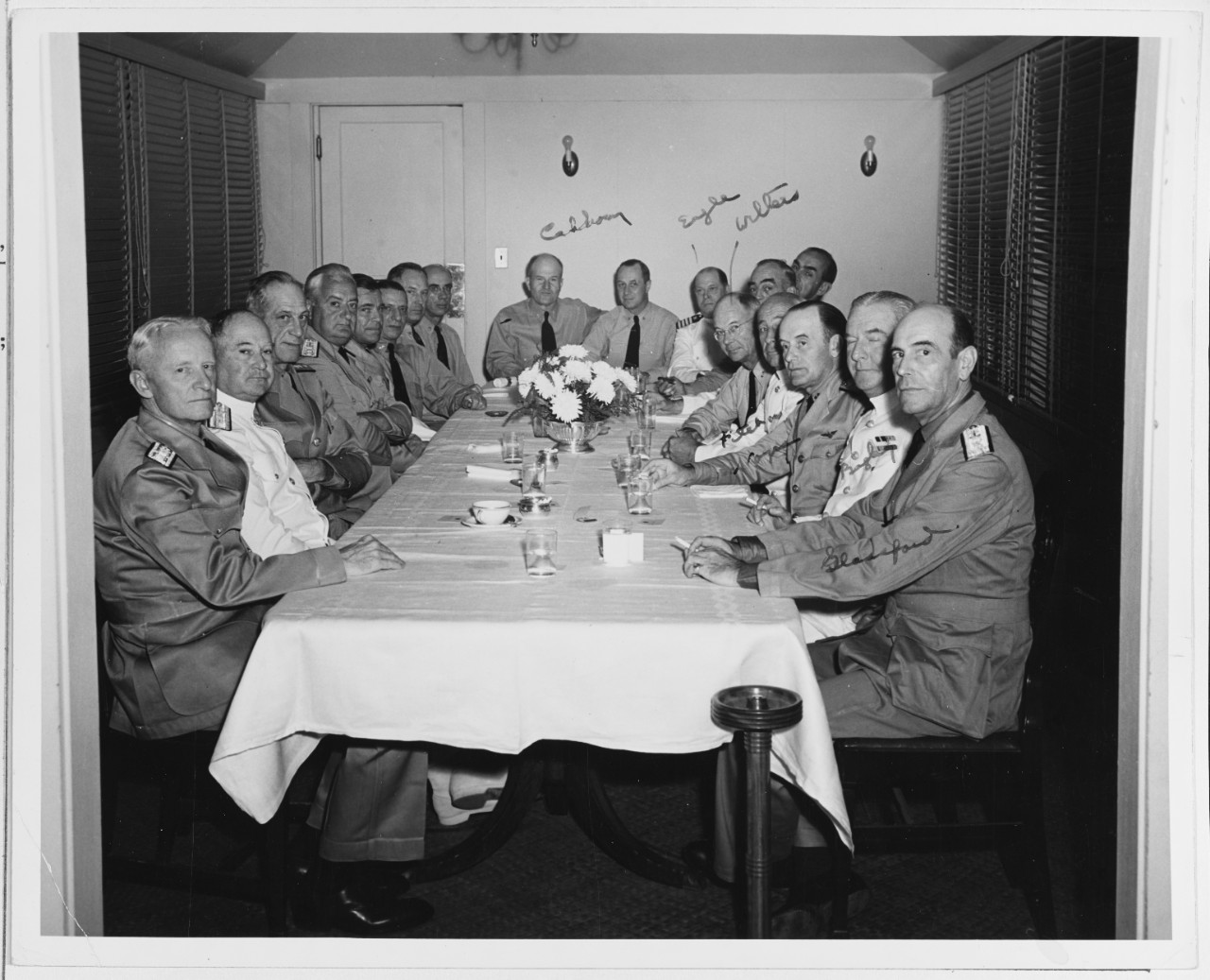 Admiral Chester W. Nimitz, Commander-in-Chief Pacific, Holds a Meeting with his Staff Officers