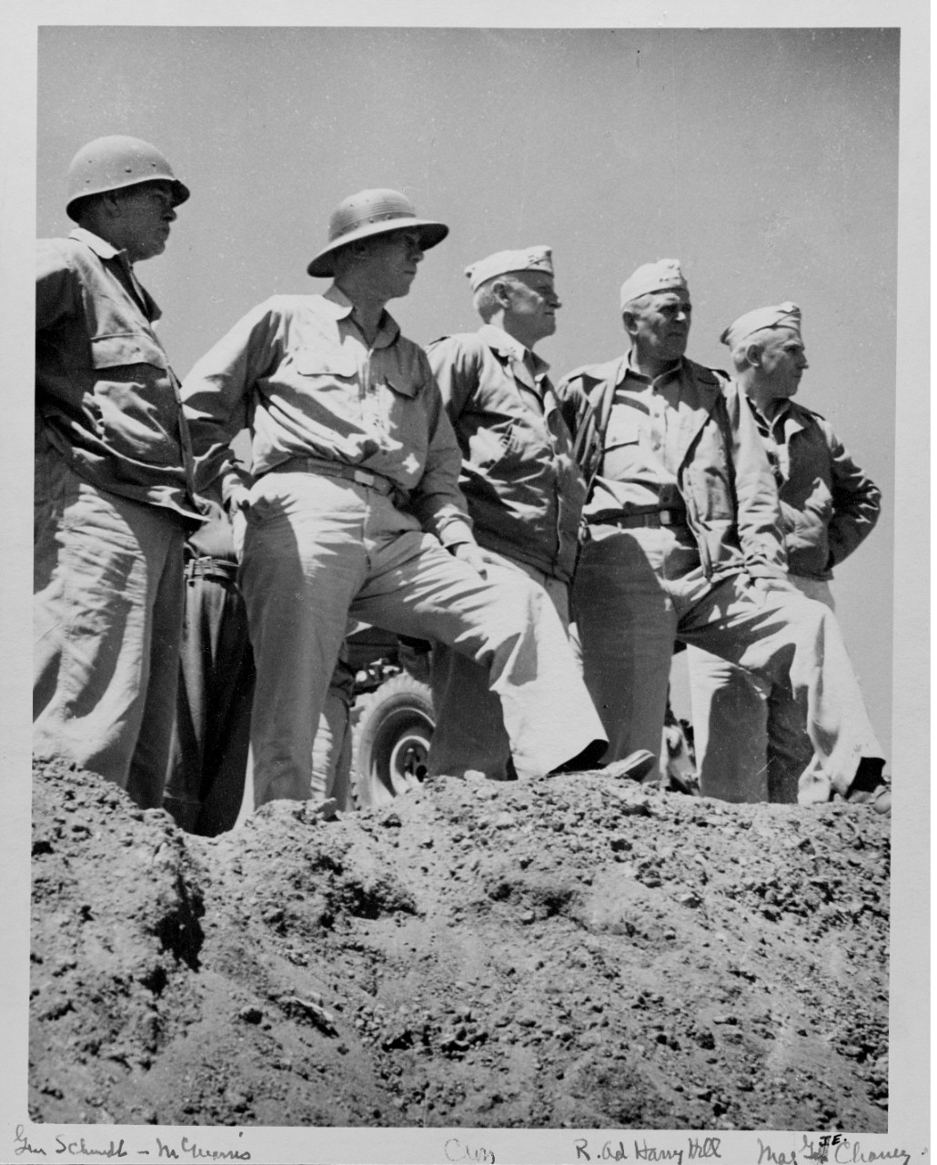 Iwo Jima inspection party