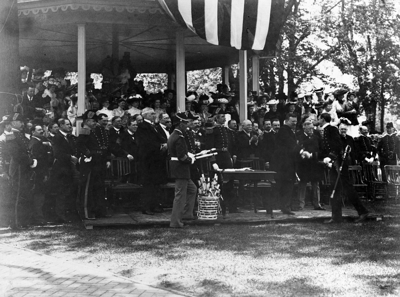 President Theodore Roosevelt Presenting a Diploma