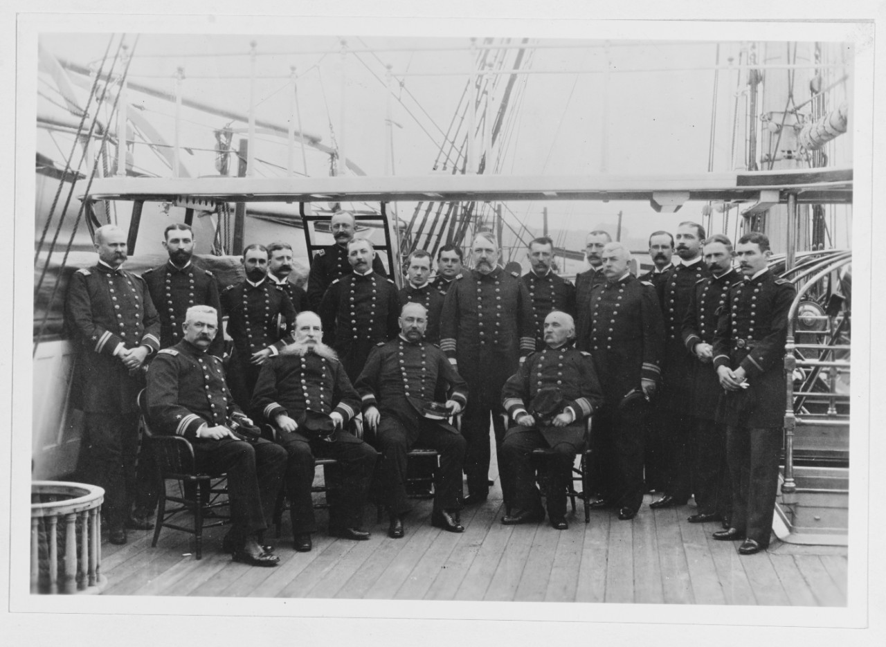 Officers of USS LANCASTER at Yokohama, Japan, 1893