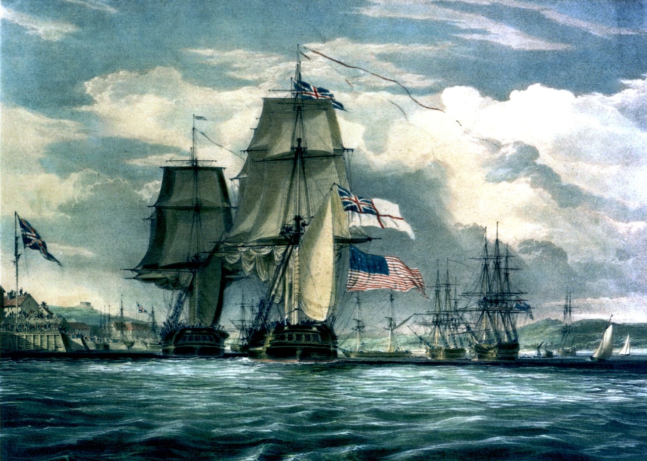 Photo #: NH 63180-KN Action between USS Chesapeake and HMS Shannon, 1 June 1813