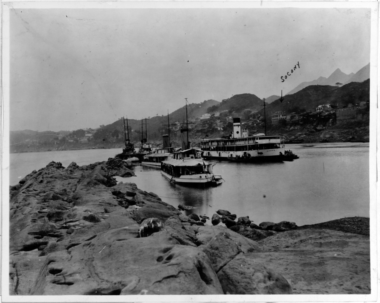 Gunboats at Lung-Men-Hao, China, April 1922.