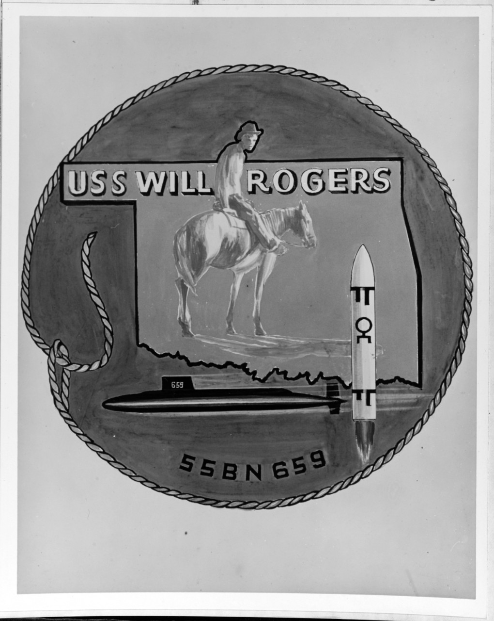 NH 63617-KN Insignia: USS WILL ROGERS (SSBN-659)