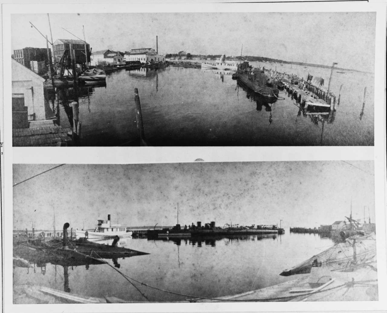 The Electric Boat Company Facilities at New Suffolk, New York, probably in 1903. 