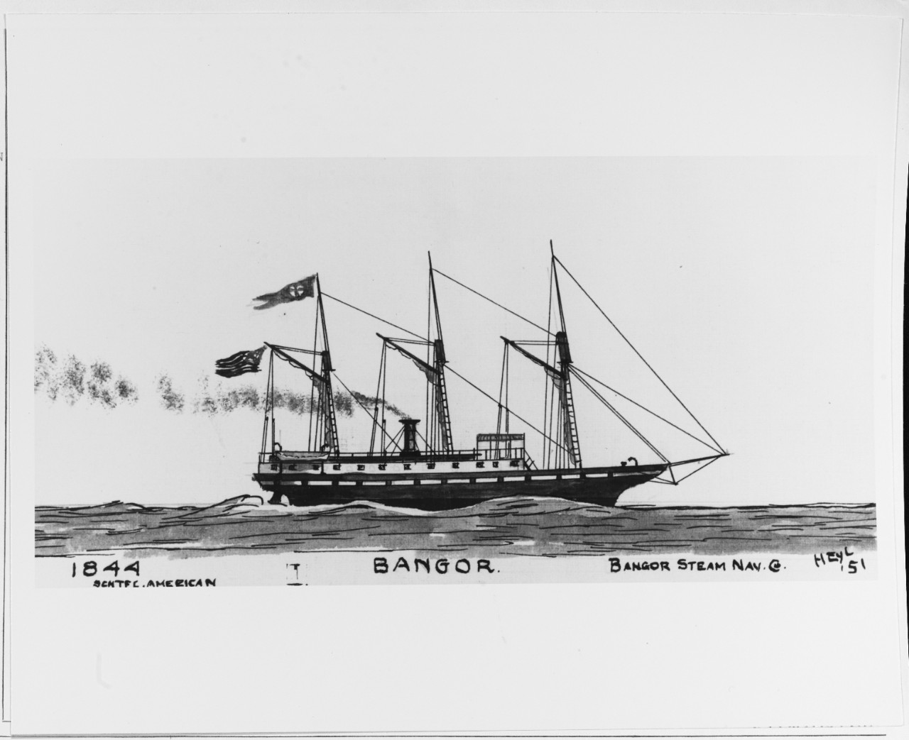 BANGOR (merchant and naval steamer, 1844-1848)