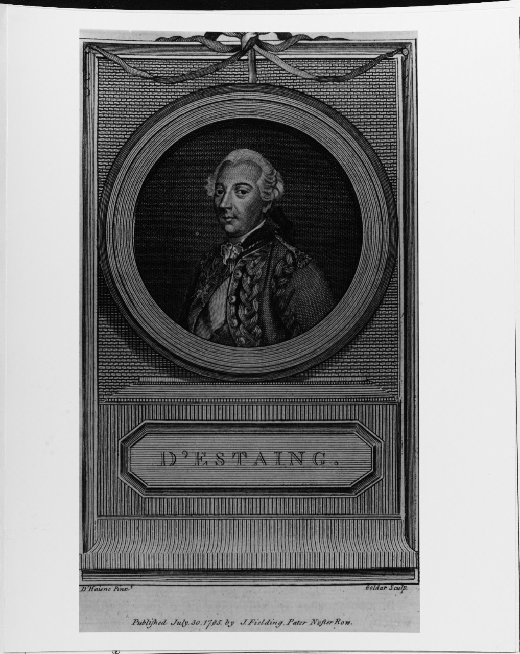 Charles Hector Estaing, Comte D'Estaing (1729-1794), French Admiral